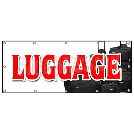Signmission LUGGAGE BANNER SIGN designer name brands leather discount handbags sale B-120 Luggage